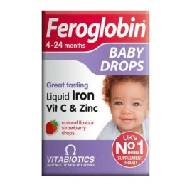 Vitabiotics Feroglobin Baby Drops 4-24m, Βρεφικό Συμπλήρωμα Διατροφής Με Σίδηρο 30ml