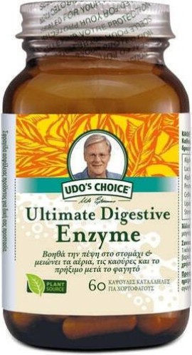 MedMelon Flora Udos Choice Ultimate Digestive Enzyme 60caps, Φυτικά Ένζυμα για την Υγεία του Γαστρεντερικού Συστήματος