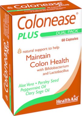 Health Aid Colonease Plus Συμπλήρωμα Διατροφής με Προβιοτικά 4δις με Αλόη & Φυτικά Έλαια για Υγιές Εντερικό & Πεπτικό Σύστημα 60 Κάψουλες