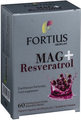 Fortius Mag+ Resveratrol Συμπλήρωμα Διατροφής Οργανικού Μαγνησίου 60disp.tabs