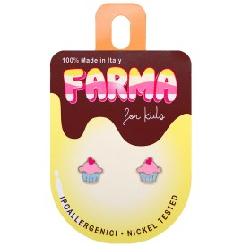 Farma Bijoux Υποαλλεργικά Σκουλαρίκια for Kids Cupcakes 7mm (SA620) Farma Bijoux