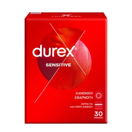 Durex Sensitive Λεπτά Προφυλακτικά για Μεγαλύτερη Ευαισθησία, 30τεμ