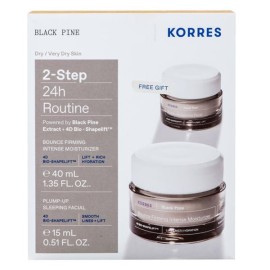 Korres 2-Step Μαύρη Πεύκη 4D Κρέμα Ημέρας Σύσφιξης & Lifting για Ξηρές & Πολύ Ξηρές Επιδερμίδες 40ml & Δώρο Μαύρη Πεύκη 4D Κρέμα Νυκτός 15ml