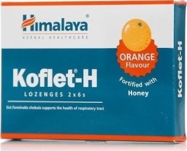 Himalaya Koflet-H Παστίλιες Orange Για Τον Βήχα Και Τον Λαιμό Με Γεύση Πορτοκάλι 12 παστίλιες