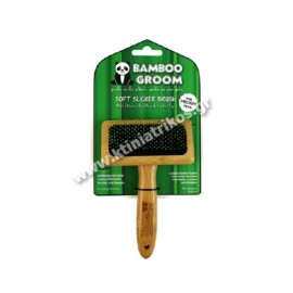 Bamboo Groom Βούρτσα Με Σύρμα Και Προστατευτικά Άκρα Medium