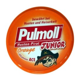 Pulmoll Junior Καραμέλες για Παιδιά με Πορτοκάλι & Βιταμίνες A,C & Ε Καταπραΰνουν το Λαιμό & Ενισχύουν το Ανοσοποιητικό - Χωρίς Ζάχαρη 45gr