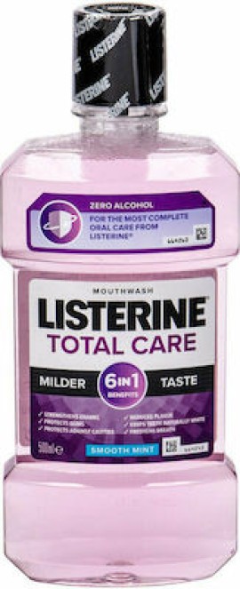 Listerine Total Care Milder Taste Στοματικό Διάλυμα κατά της Πλάκας και της Κακοσμίας 500ml