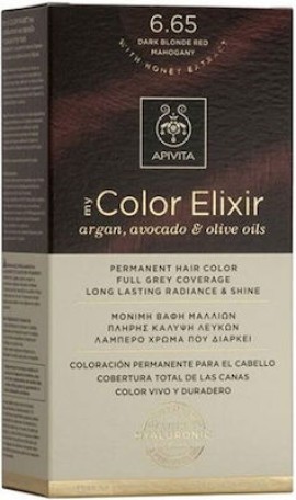 Apivita My Color Elixir No6,65 Έντονο Κόκκινο Κρέμα Βαφή Σε Σωληνάριο 50ml - Ενεργοποιητής Χρώματος 75ml